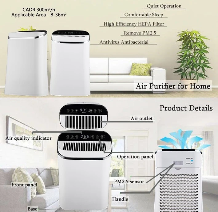 BKJ-310 Room Hot Sale Air Purifier HEPA CARBON FILTER
